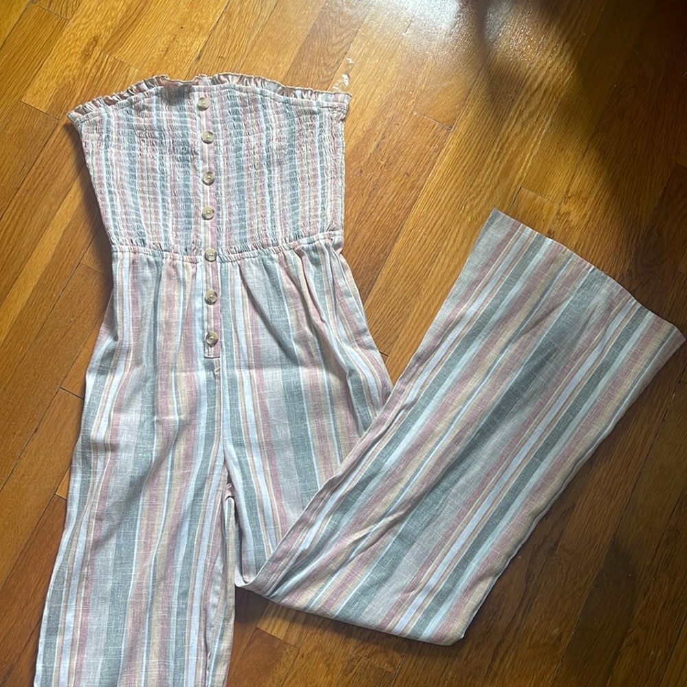 NWOT strapless, wide leg  jumpsuit